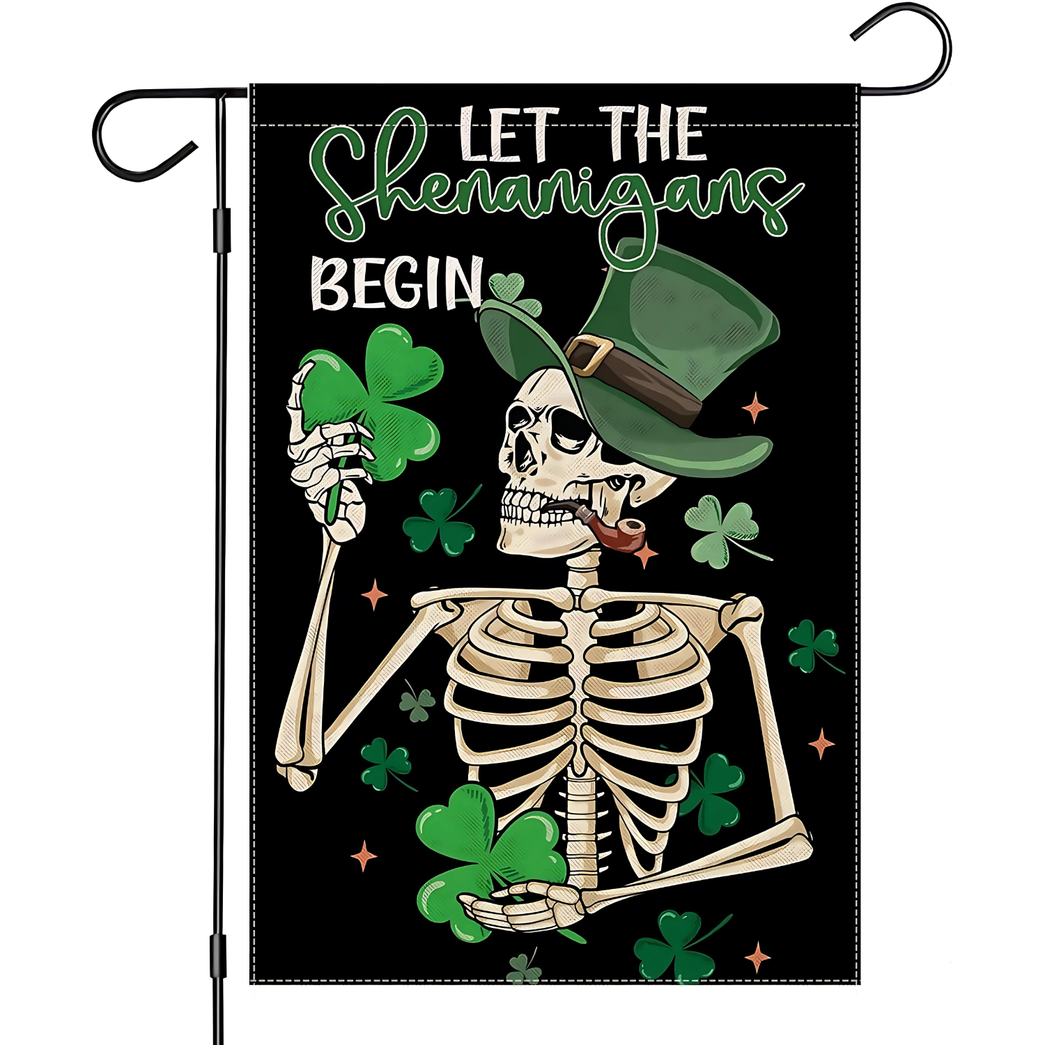 Festive Shenanigans St Patricks Day Garden Flags-Globe Flags