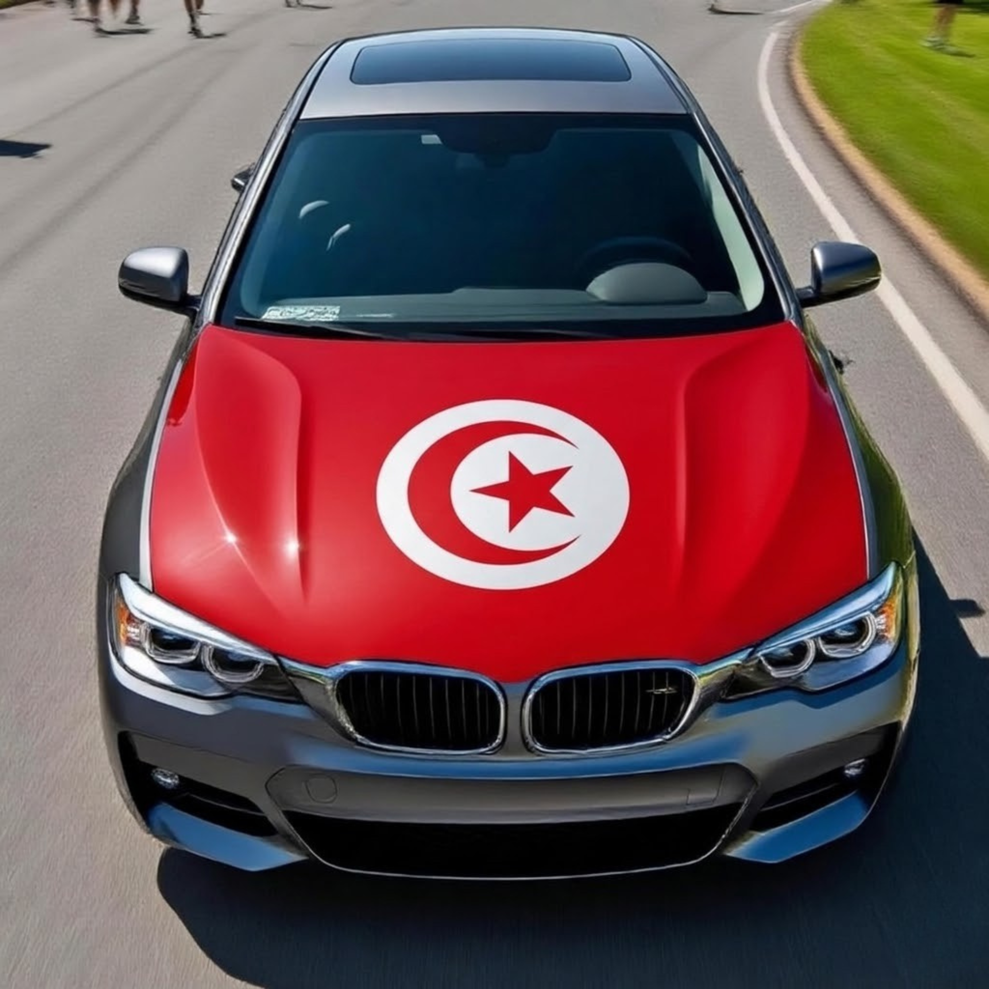 Official FIFA 2026 Tunisia Flag Car Hood Cover