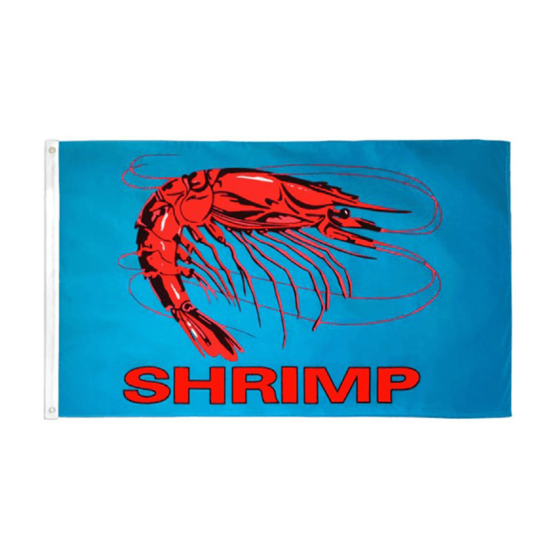 Shrimp Blue Flag-Globe Flags