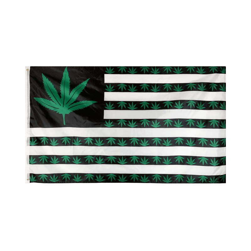 Green American Leaf Weed Flag – High-Quality Polyester Flag-Globe Flags