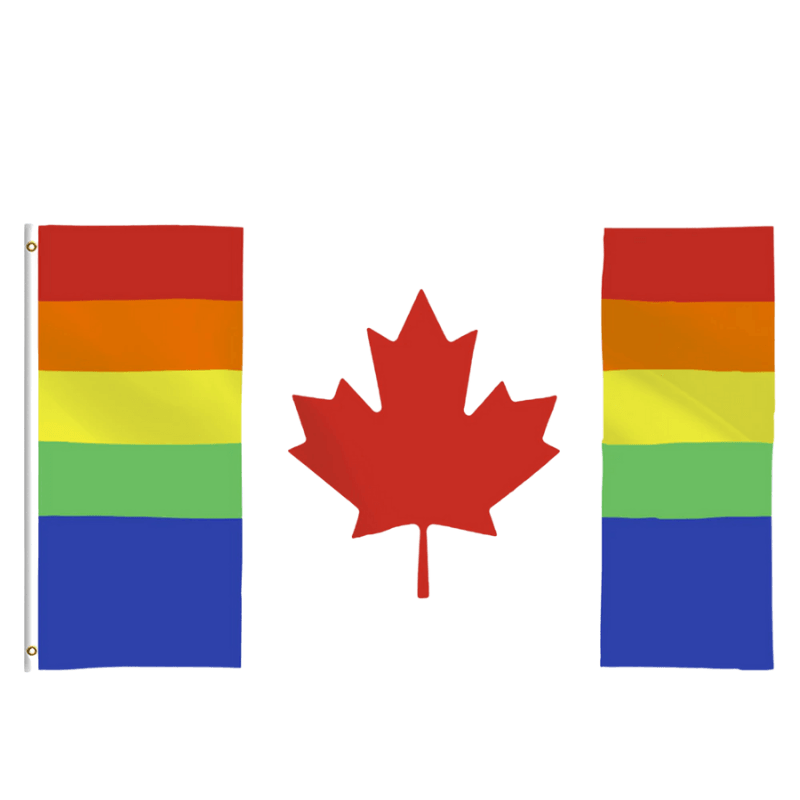 Canada Rainbow Pride Flag-Globe Flags
