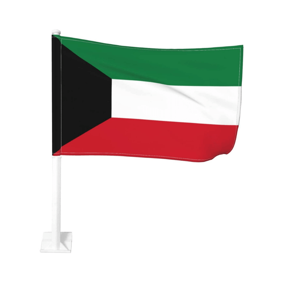 Kuwait Car Window Flag-Globe Flags