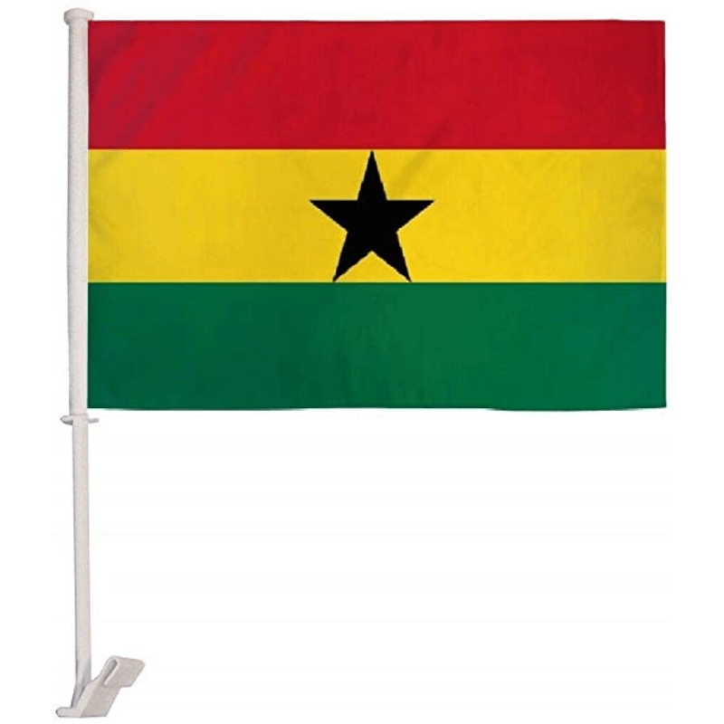 Ghana Car Window Flag-Globe Flags