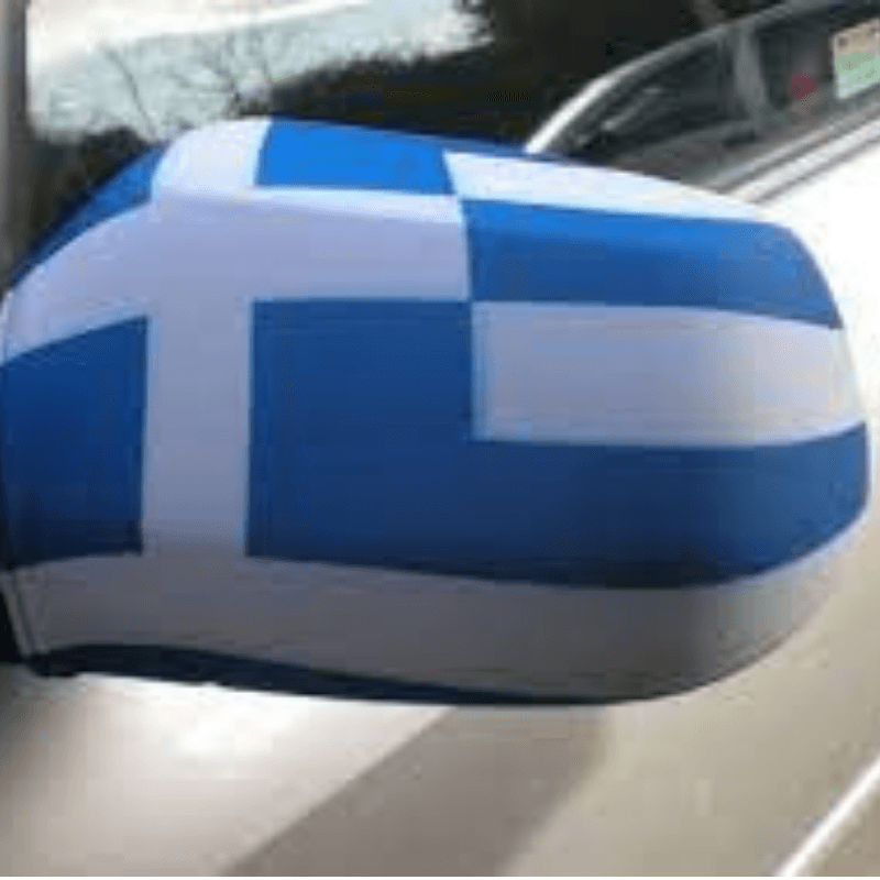 Greece Side Mirror Flag-Globe Flags