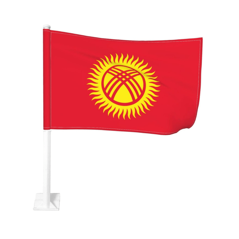 Kyrgyzstan Car Window Flag-Globe Flags