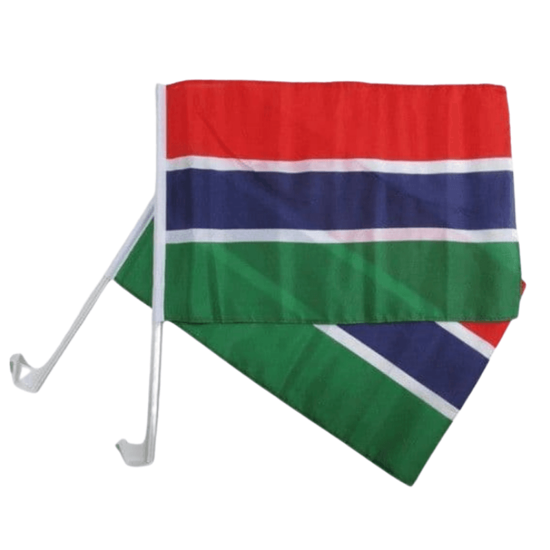 Gambia Car Window Mounted Flag For Car Decor And Aesthetics-Globe Flags