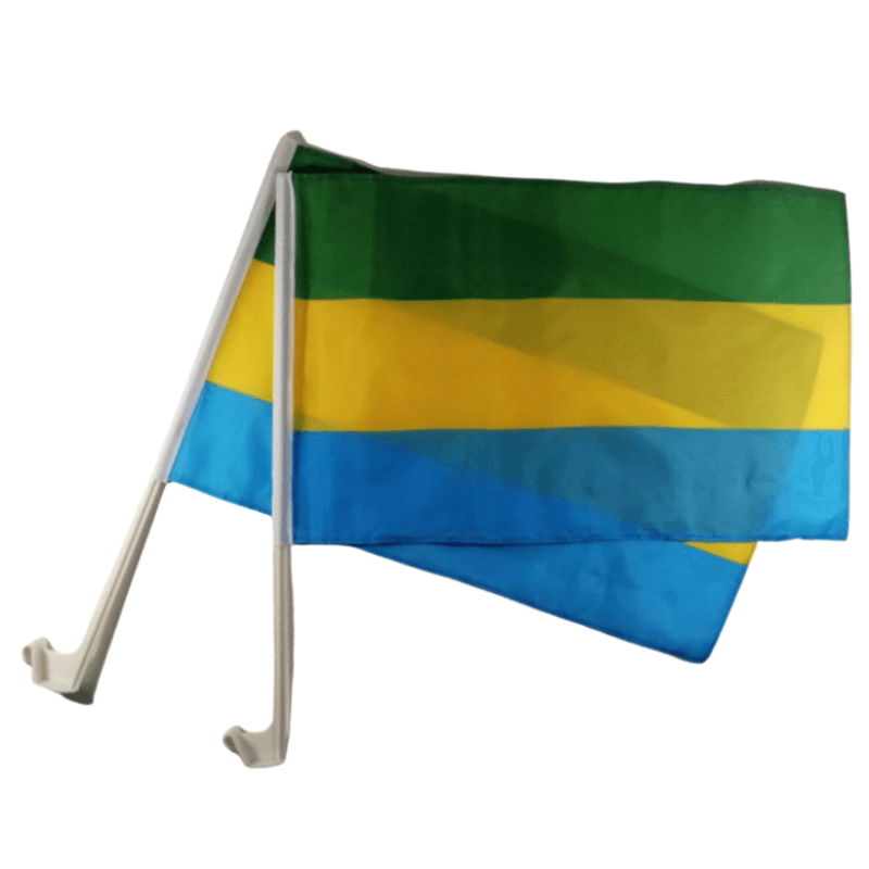 Gabon Car Window Mounted Flag For Car Decor-Globe Flags