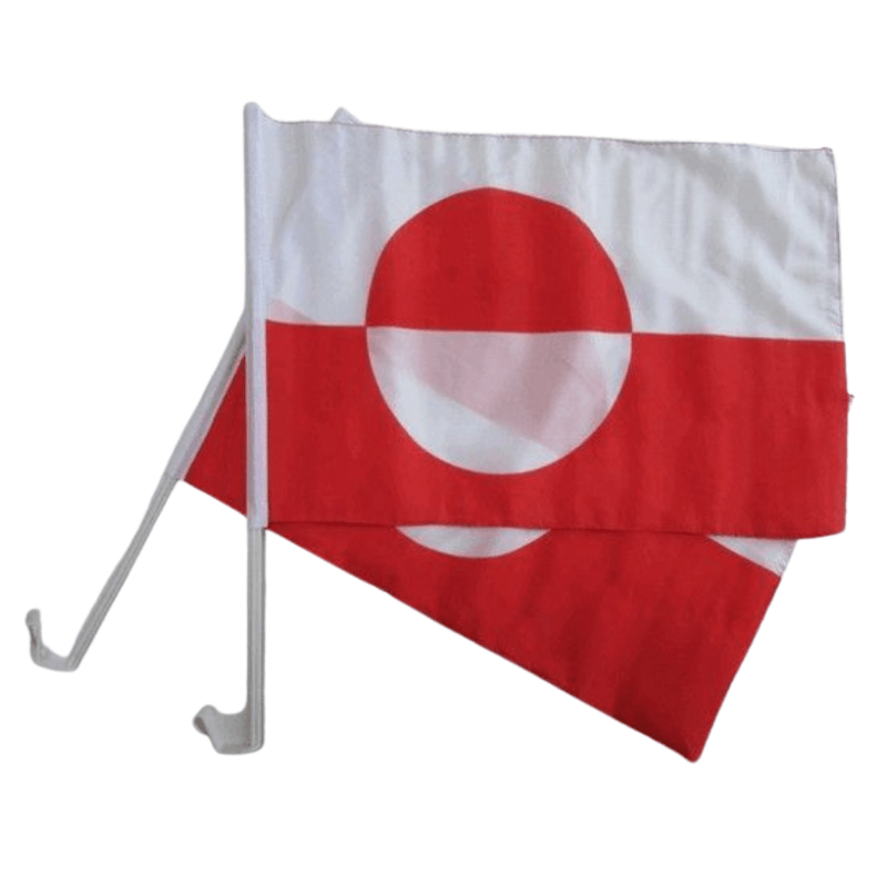 Greenland Car Window Mounted Flag For Car Decor And Style-Globe Flags