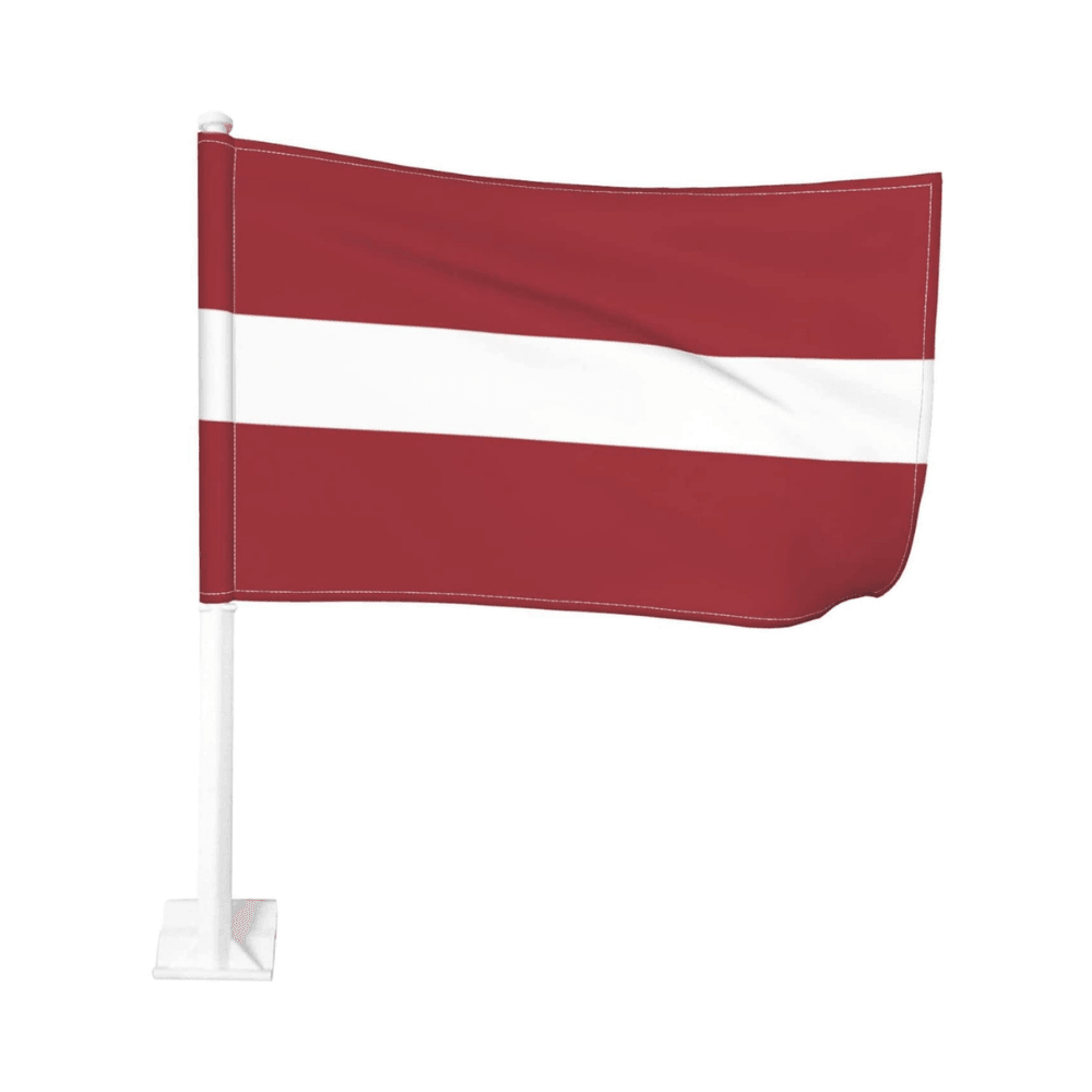 Latvia Car Window Flag-Globe Flags