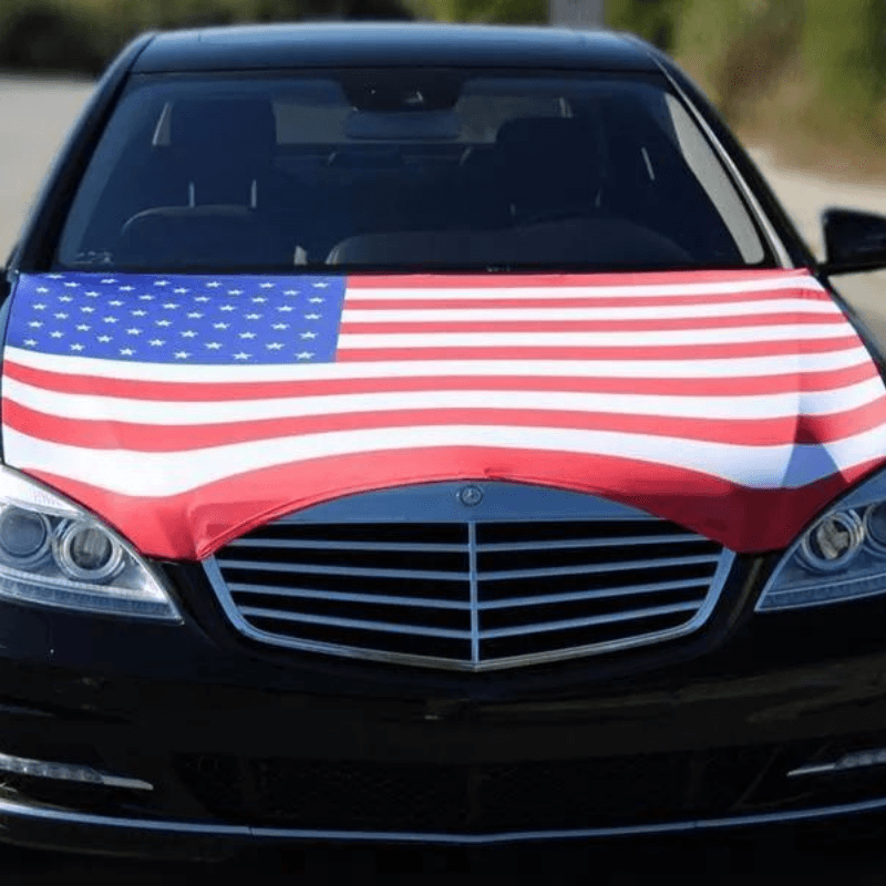 USA Car Hood Flag-Globe Flags