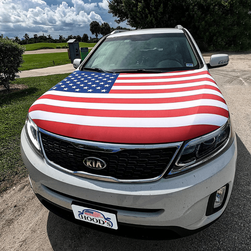 USA Car Hood Flag-Globe Flags