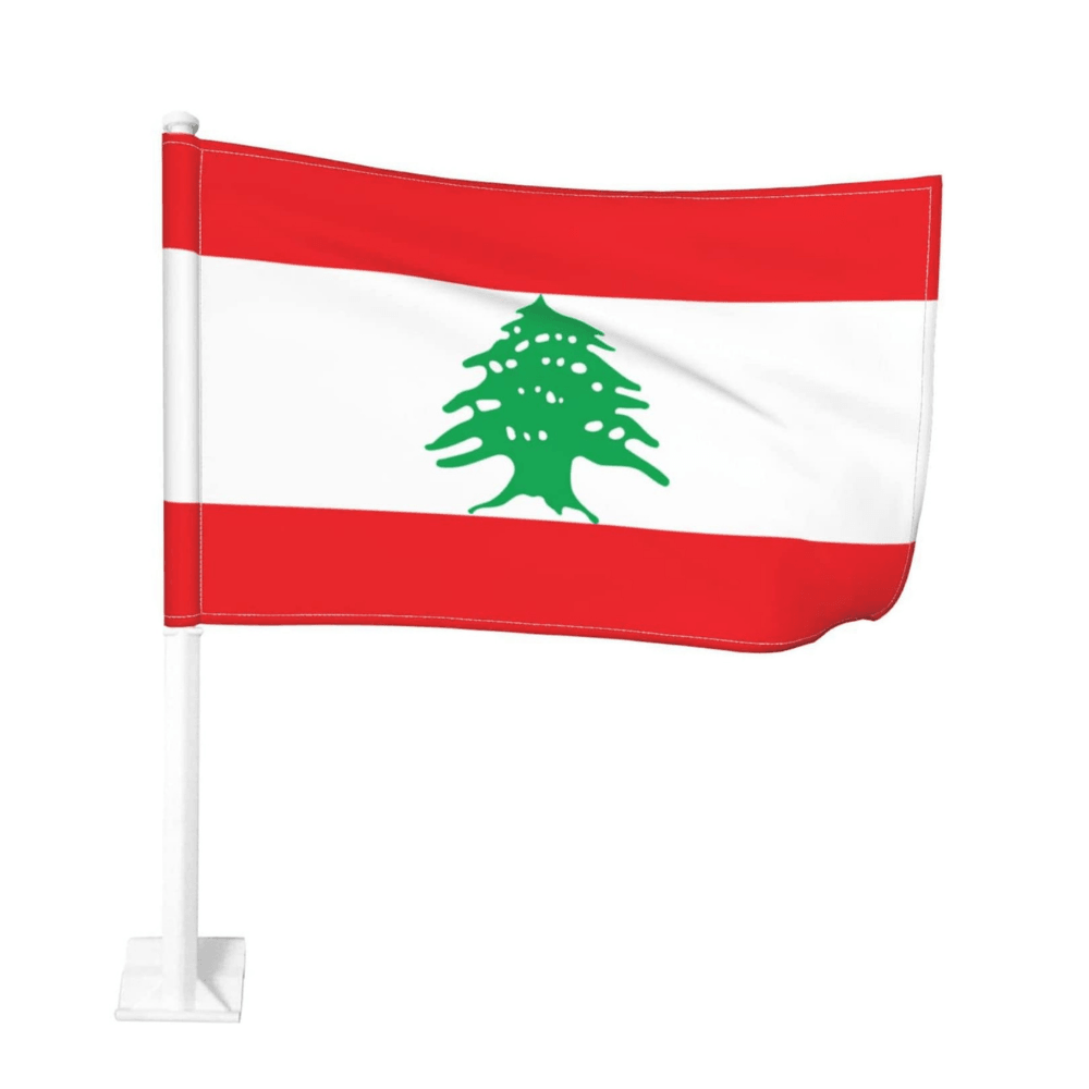 Lebanon Car Window Flag-Globe Flags