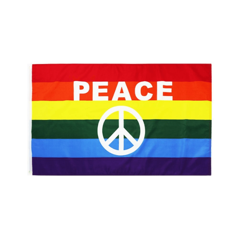 Rainbow Peace Parade Flag-Globe Flags