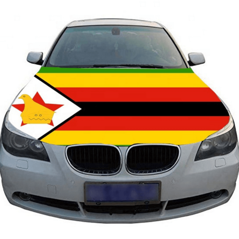 Zimbabwe Car Hood Flag-Globe Flags