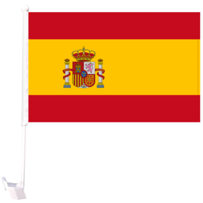 Spain Car Window Flag-Globe Flags