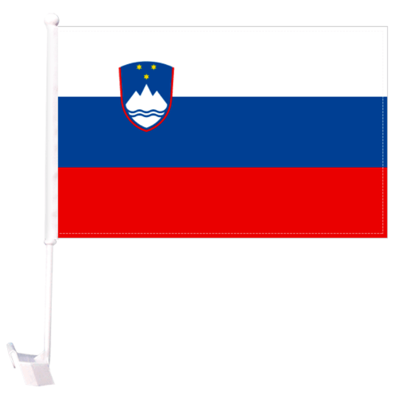 Slovenia Car Window Flag-Globe Flags