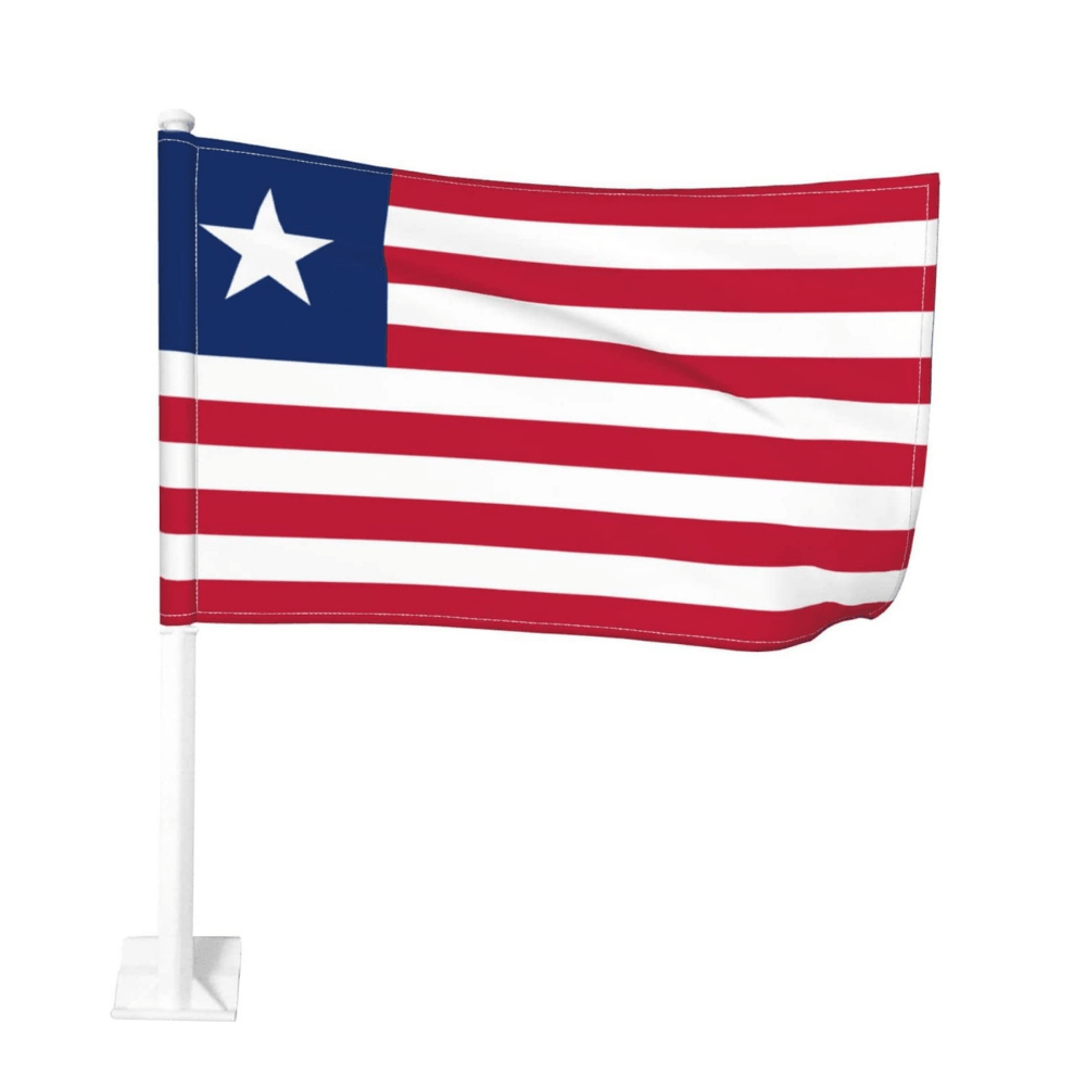 Liberia Car Window Mounted Flag For Decor And Patriotism-Globe Flags