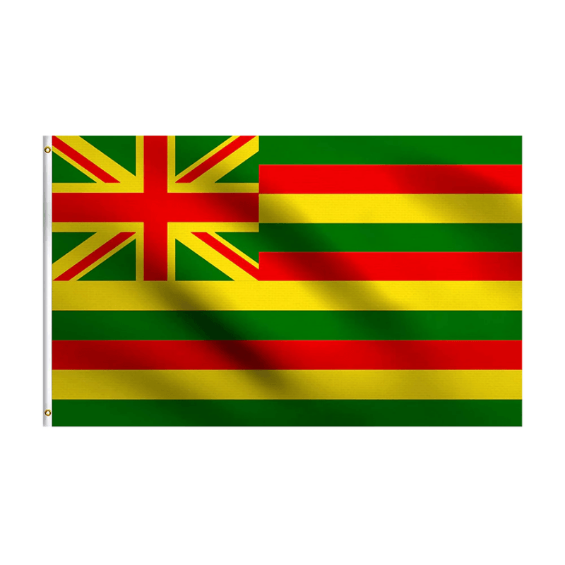 Hawaii Heritage Maoli Flag - front view with vivid colors