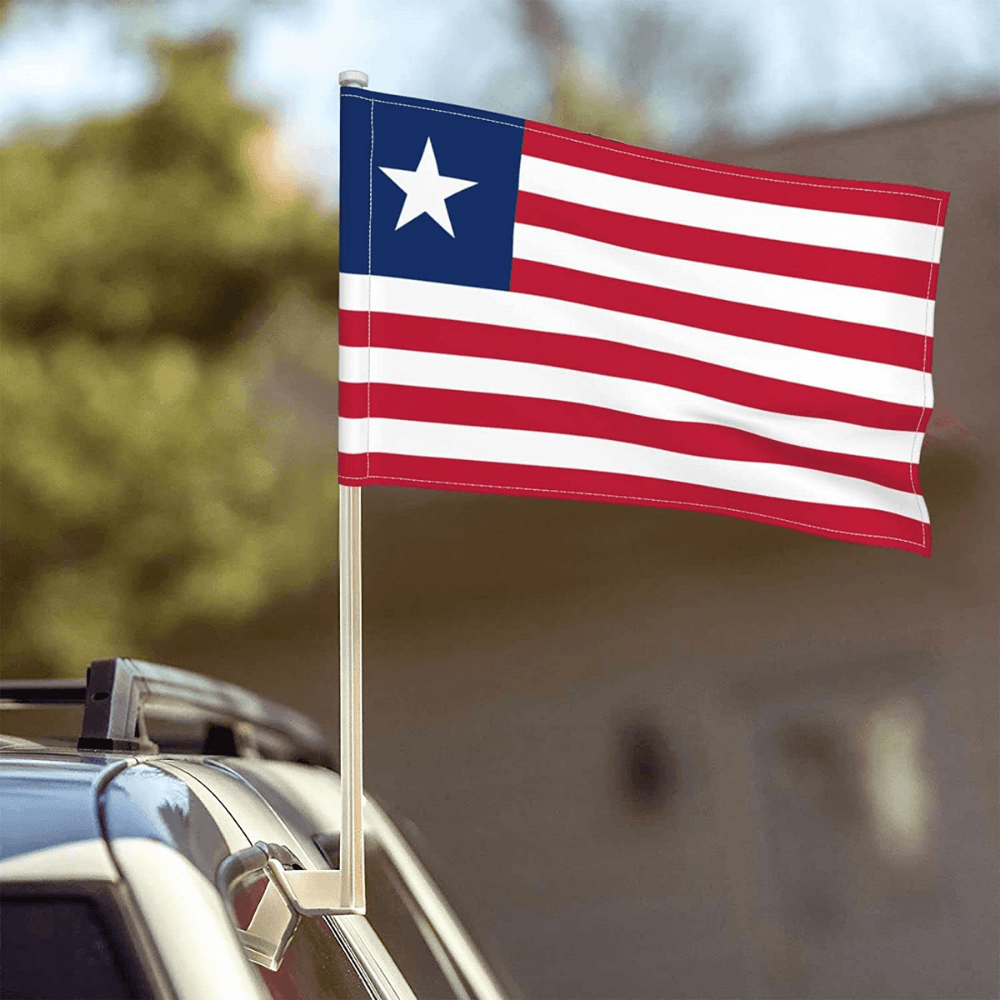 Liberia Car Window Mounted Flag For Decor And Patriotism-Globe Flags