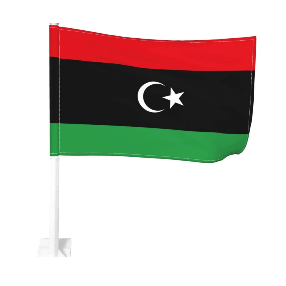 Libya Car Window Mounted Flag For Decor And Patriotism-Globe Flags