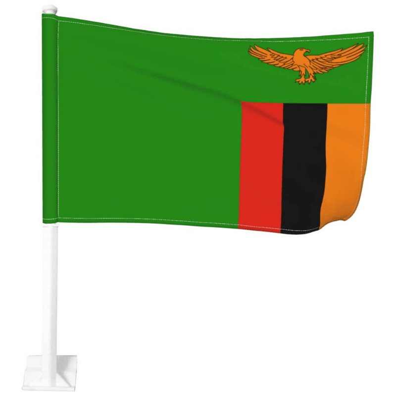 Zambia Car Window Flag-Globe Flags