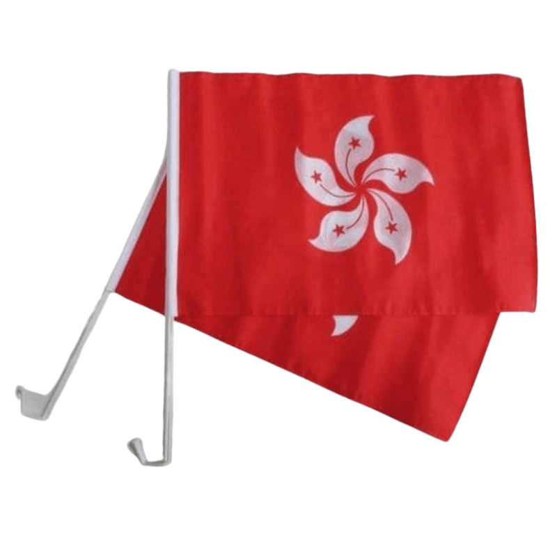 Hong Kong Car Window Mounted Flag For Car Decor And Aesthetics-Globe Flags