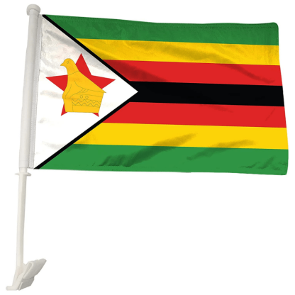 Zimbabwe Car Window Flag-Globe Flags