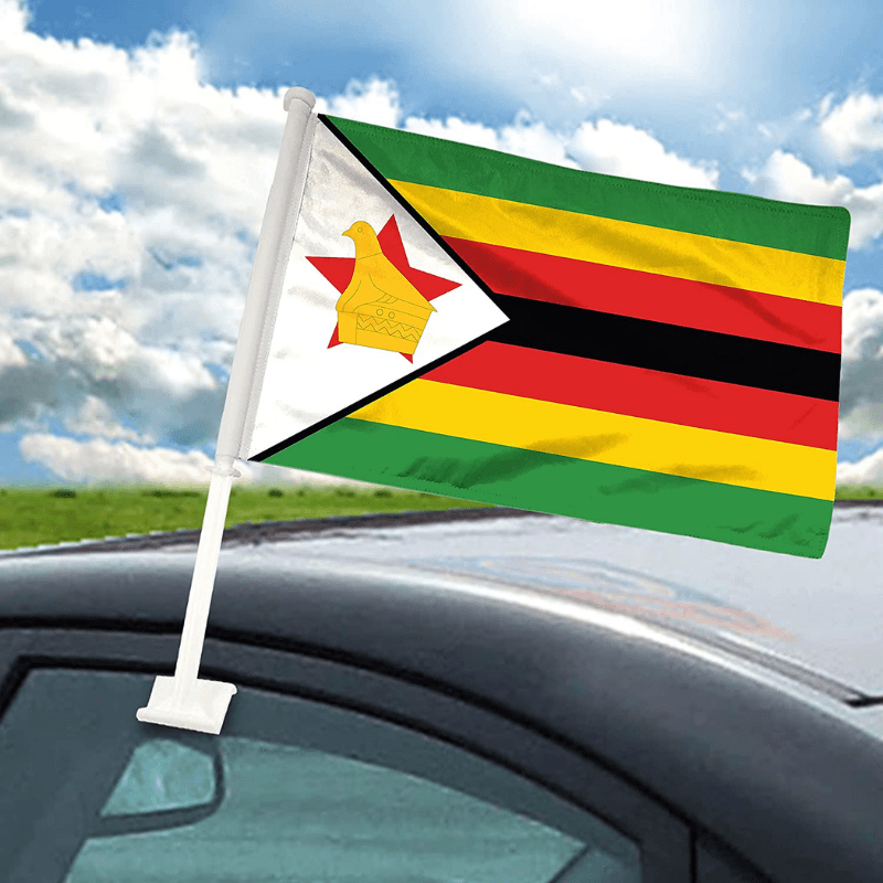 Zimbabwe Car Window Flag-Globe Flags