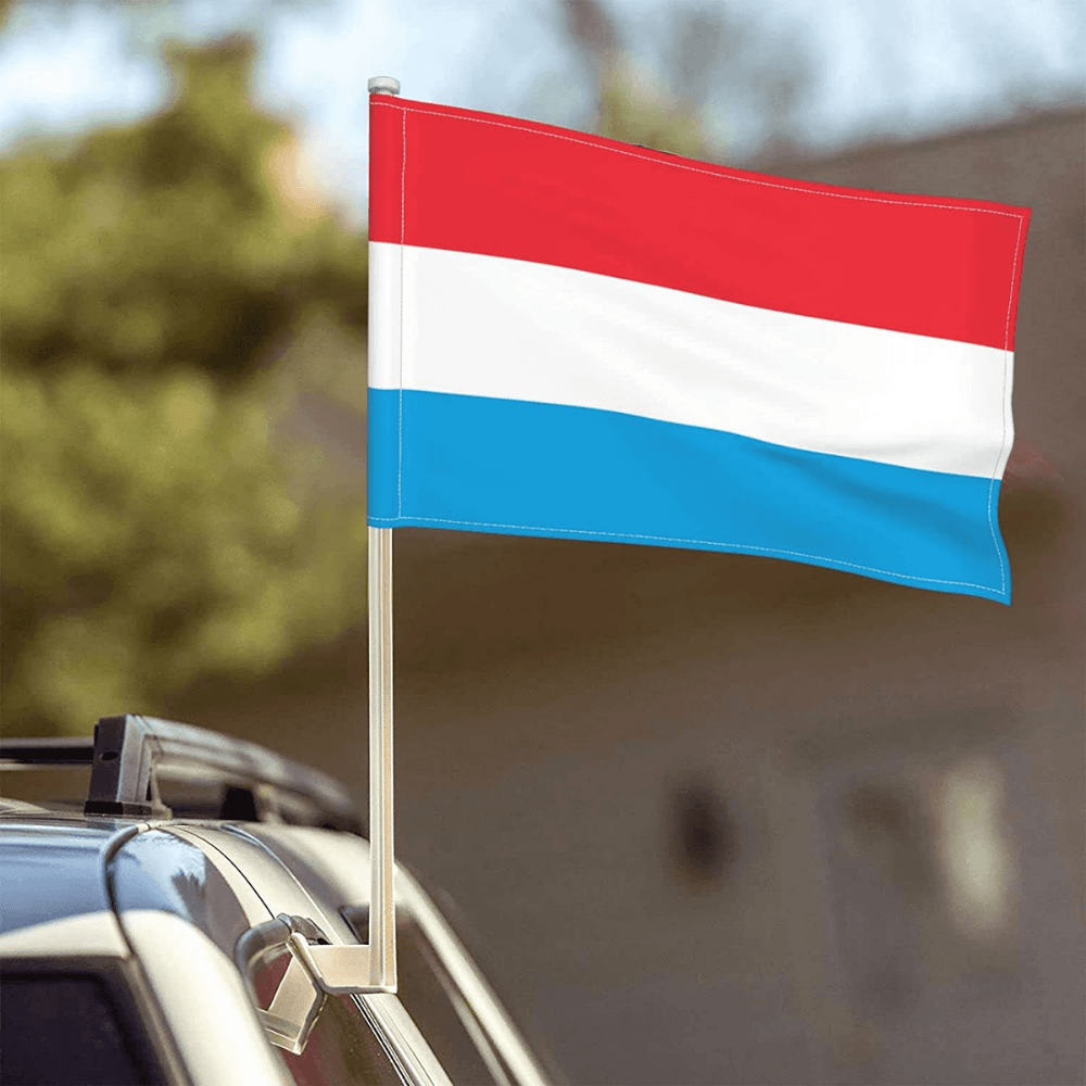 Luxembourg Car Window Mounted Flag For Car Decor-Globe Flags