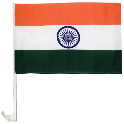 India Car Window Mounted Flag-Globe Flags