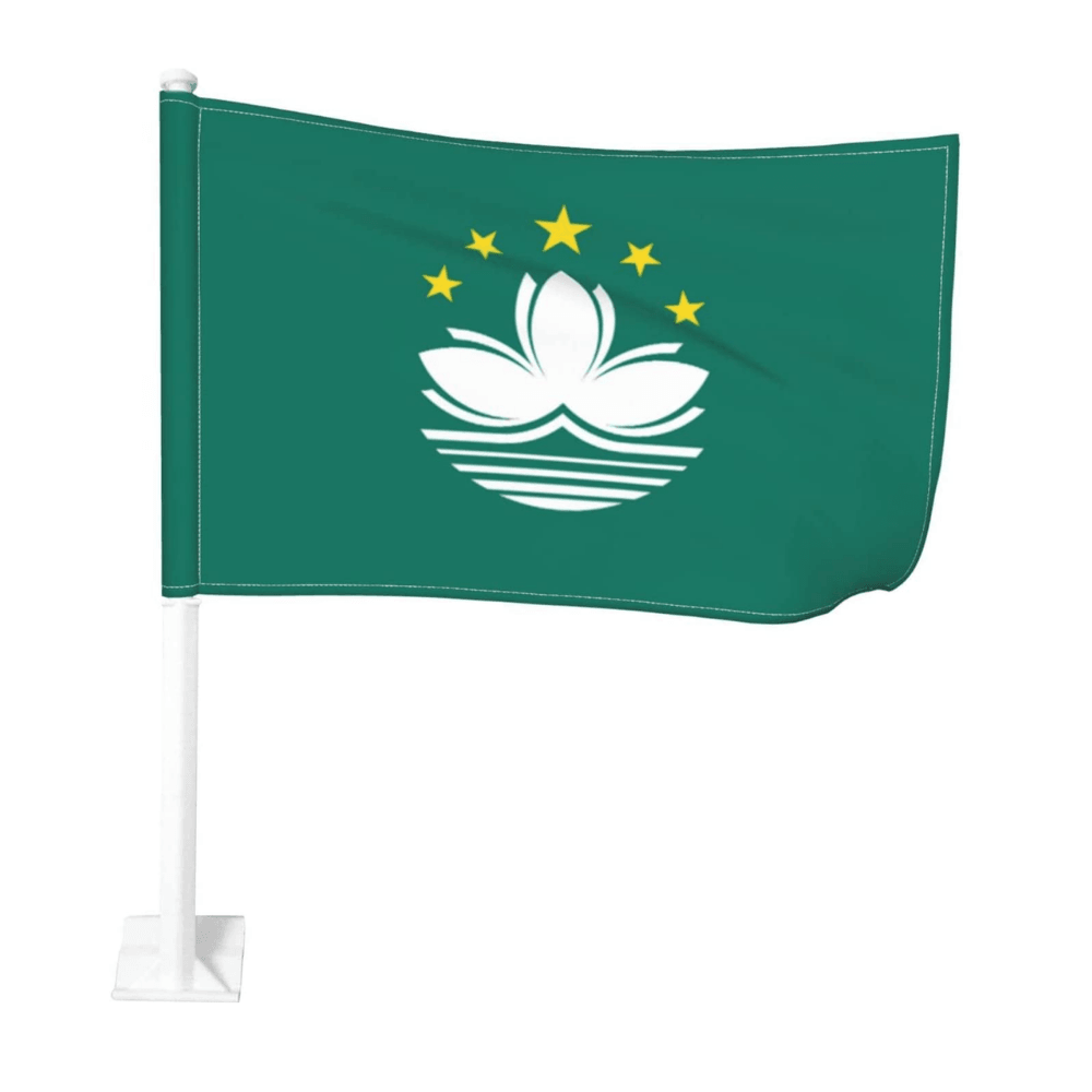 Stylish Macau Car Window Mounted Flag For Car Decor-Globe Flags