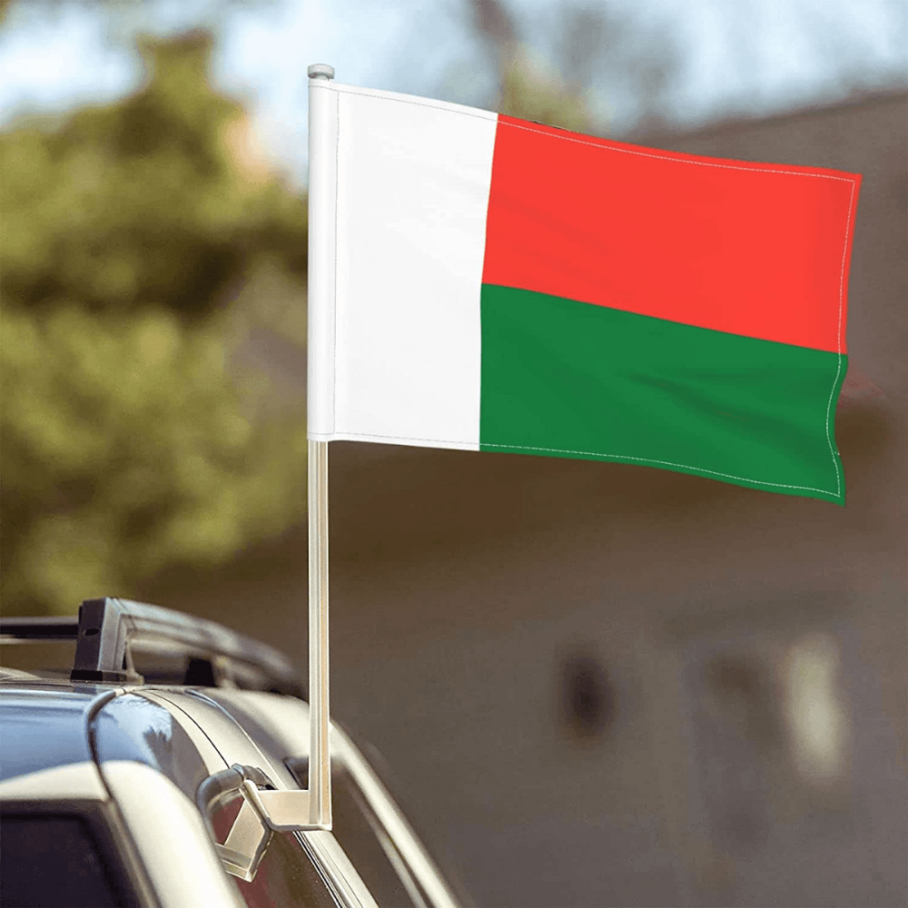 Madagascar Car Window Mounted Flag For Car Decor-Globe Flags