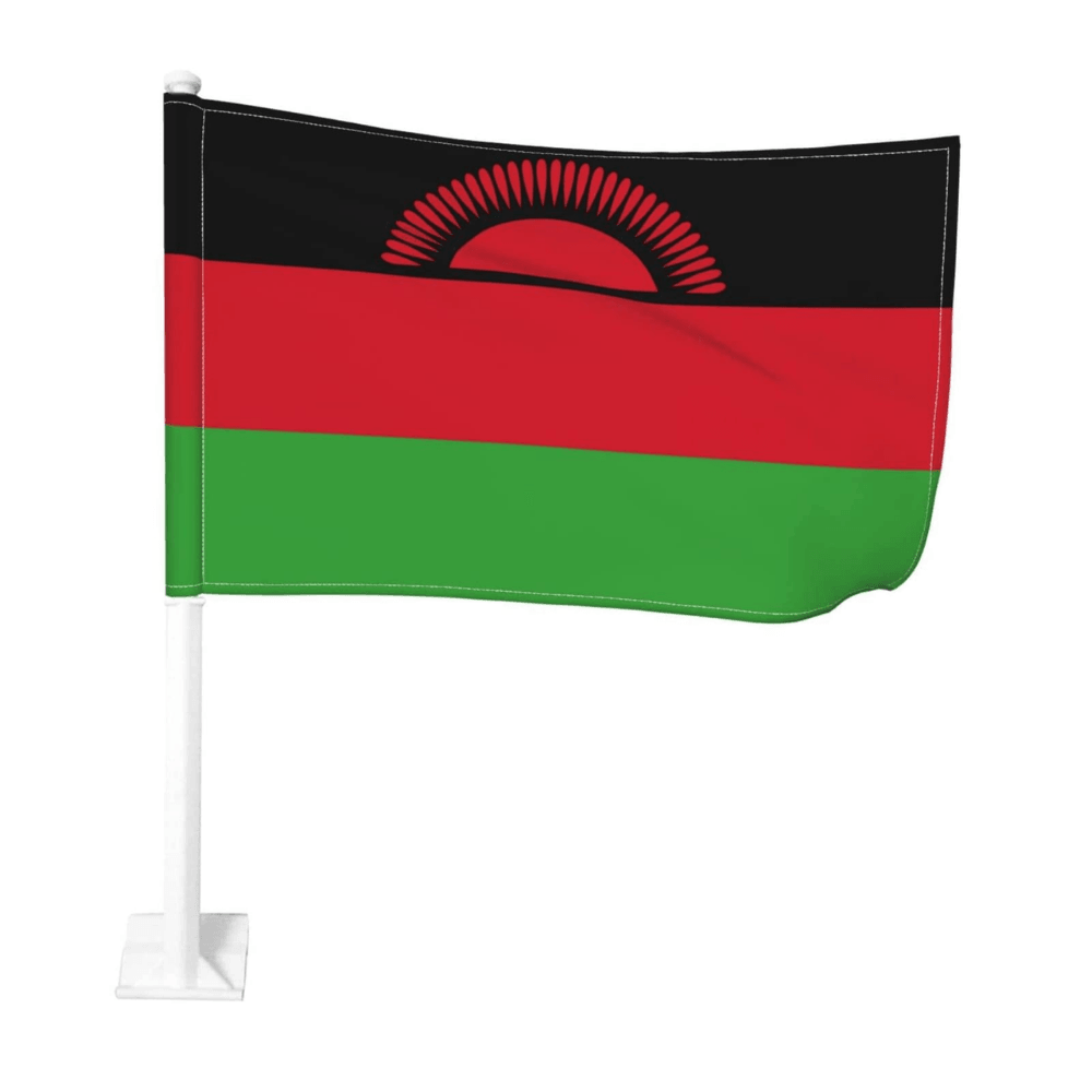 Malawi Car Window Mounted Flag For Car Decor And Aesthetics-Globe Flags