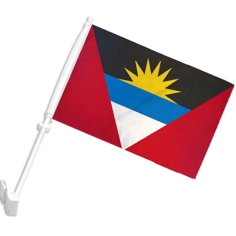 Antigua and Barbuda Car Window Mounted Flag For Car Decor-Globe Flags