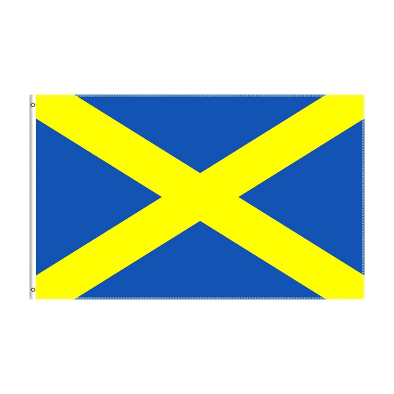 Saint Alban Cross Flag Polyester Banner For Indoor Display-Globe Flags