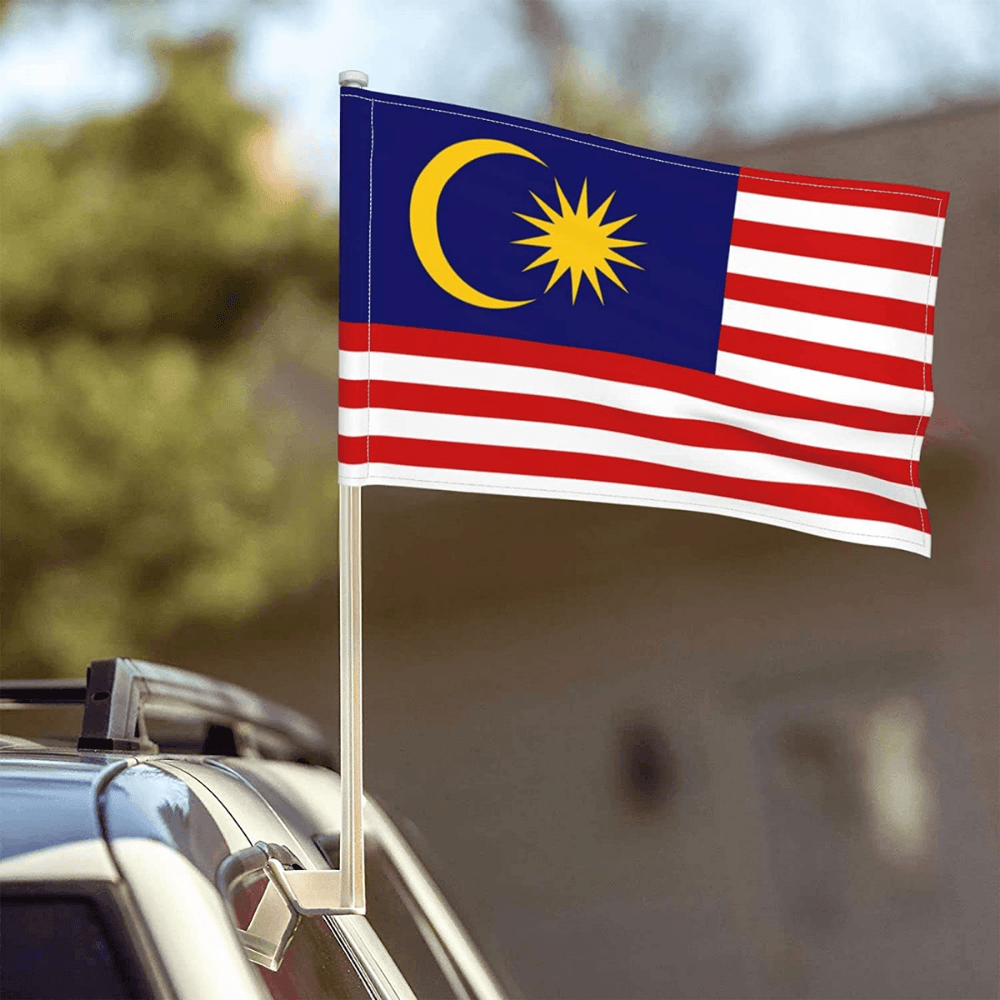 Malaysia Car Window Mounted Flag For Car Decor-Globe Flags