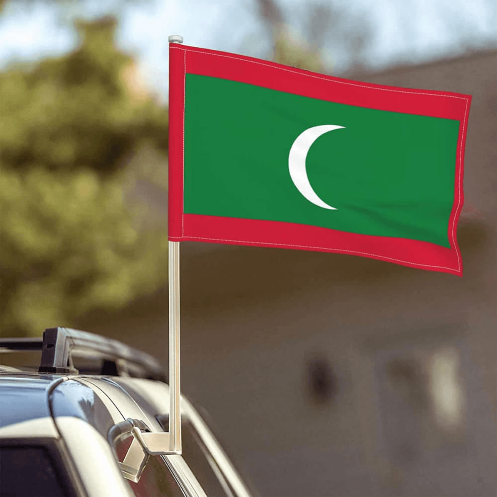 Maldives Car Window Mounted Flag For Car Flag-Globe Flags