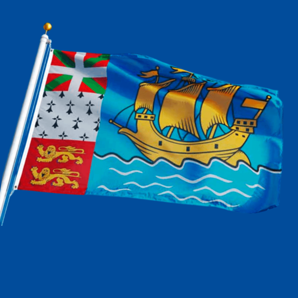 Saint Pierre Miquelon Flag-Globe Flags