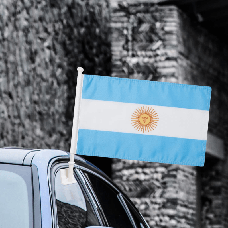 Argentina Car Window Mounted Flag For Car Decor-Globe Flags