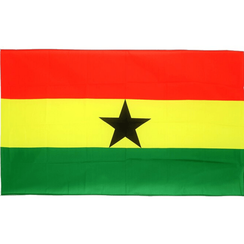 Ghana Country National Flag - front view on white background