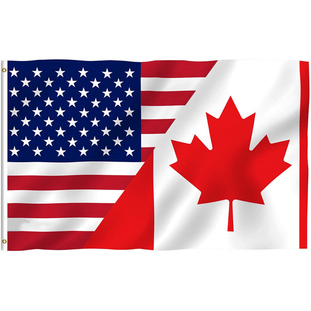 USA Canadian Country Flag-Globe Flags