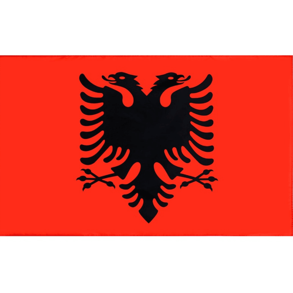 Albanian National Flag – High-Quality Polyester Flag for Display-Globe Flags