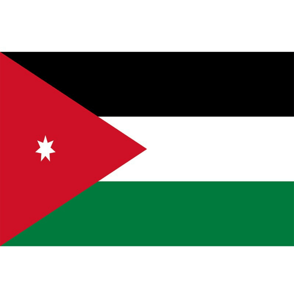 Jordan National Country Flag-Globe Flags