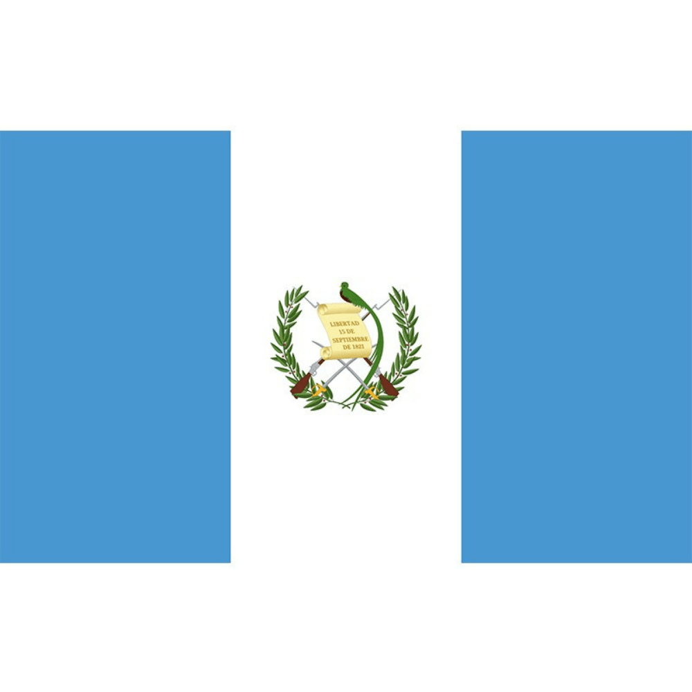 Guatemala Country National Flag - front view on white background