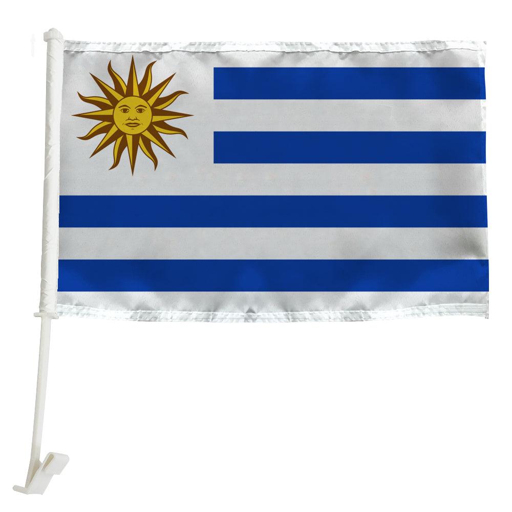 Stylish Uruguay Car Window Mounted Flag For Car-Globe Flags