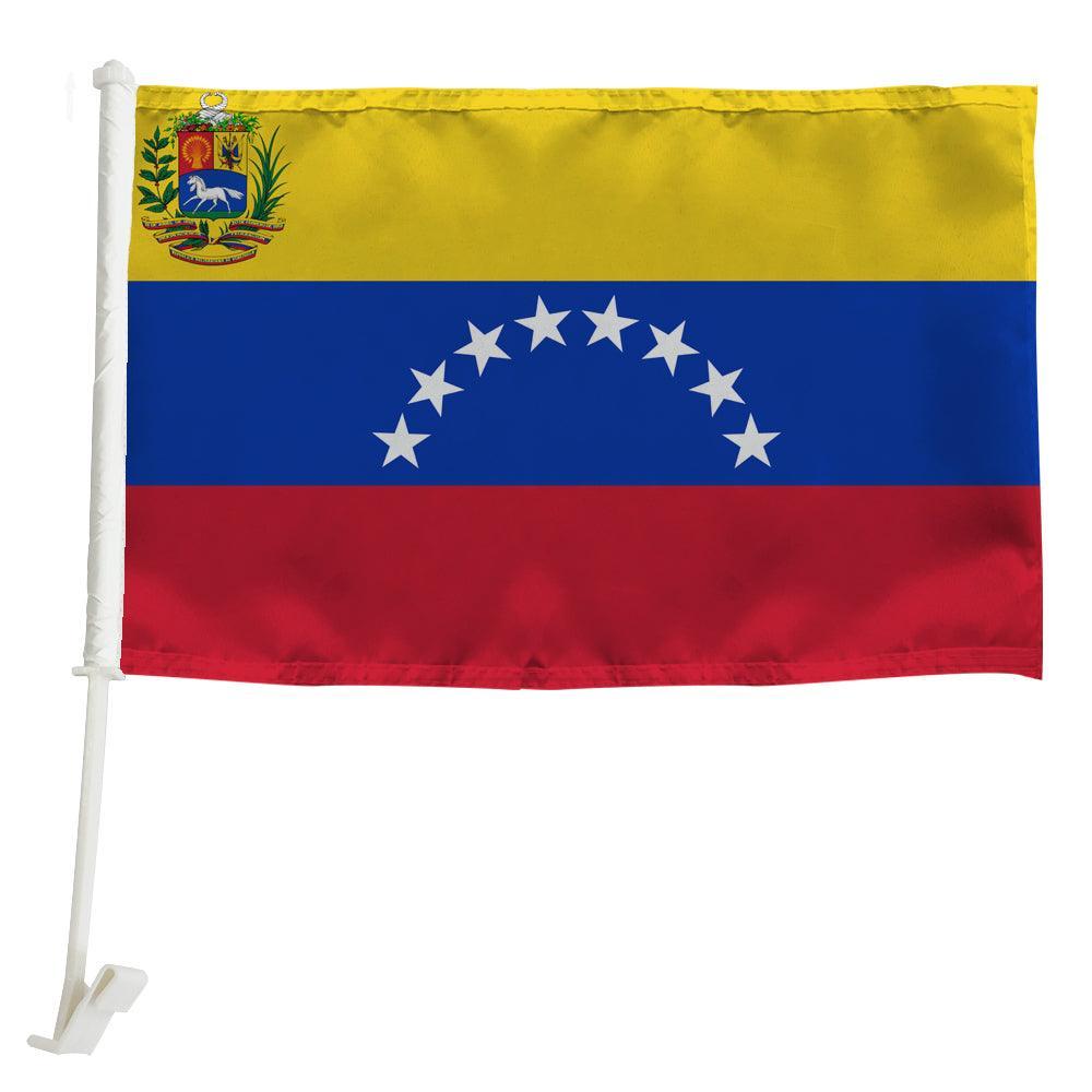 Vibrant Venezuela Car Window Mounted Flag For Car-Globe Flags