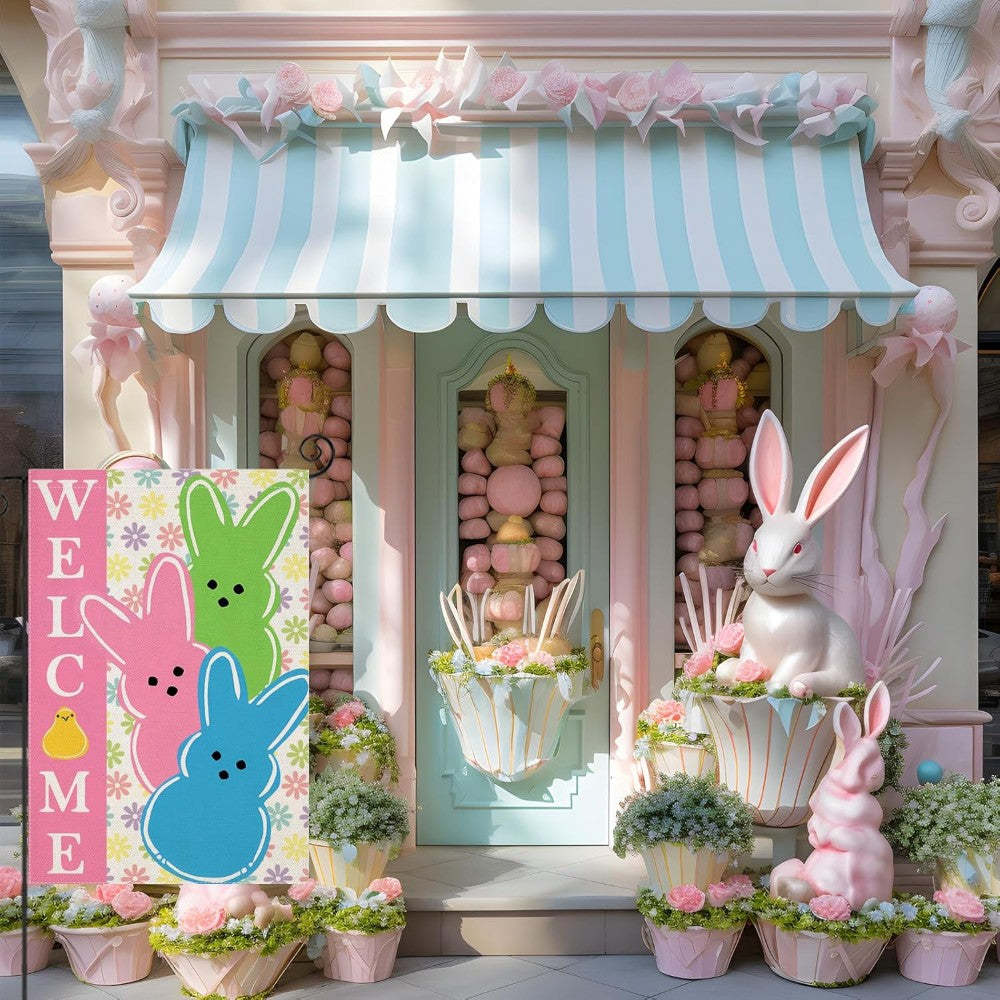 Welcome Printed Garden Flag For Easter-Globe Flags