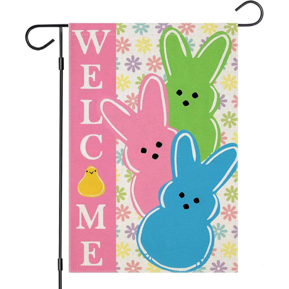 Welcome Printed Garden Flag For Easter-Globe Flags