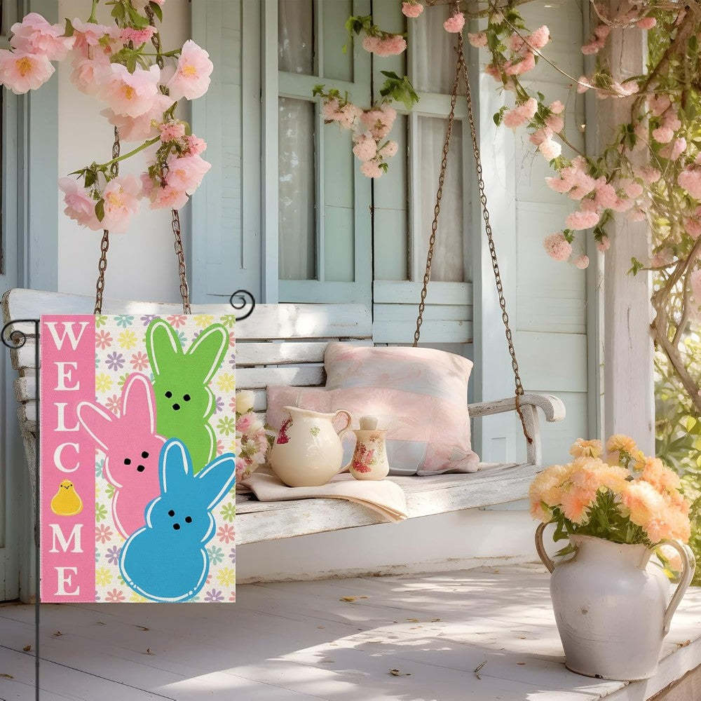 Welcome Printed Garden Flag For Easter-Globe Flags