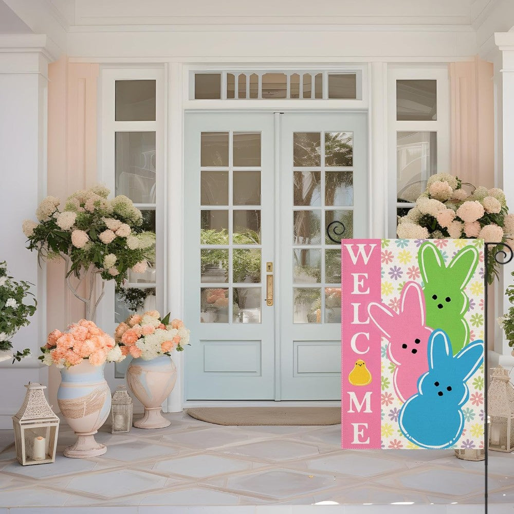 Welcome Printed Garden Flag For Easter-Globe Flags